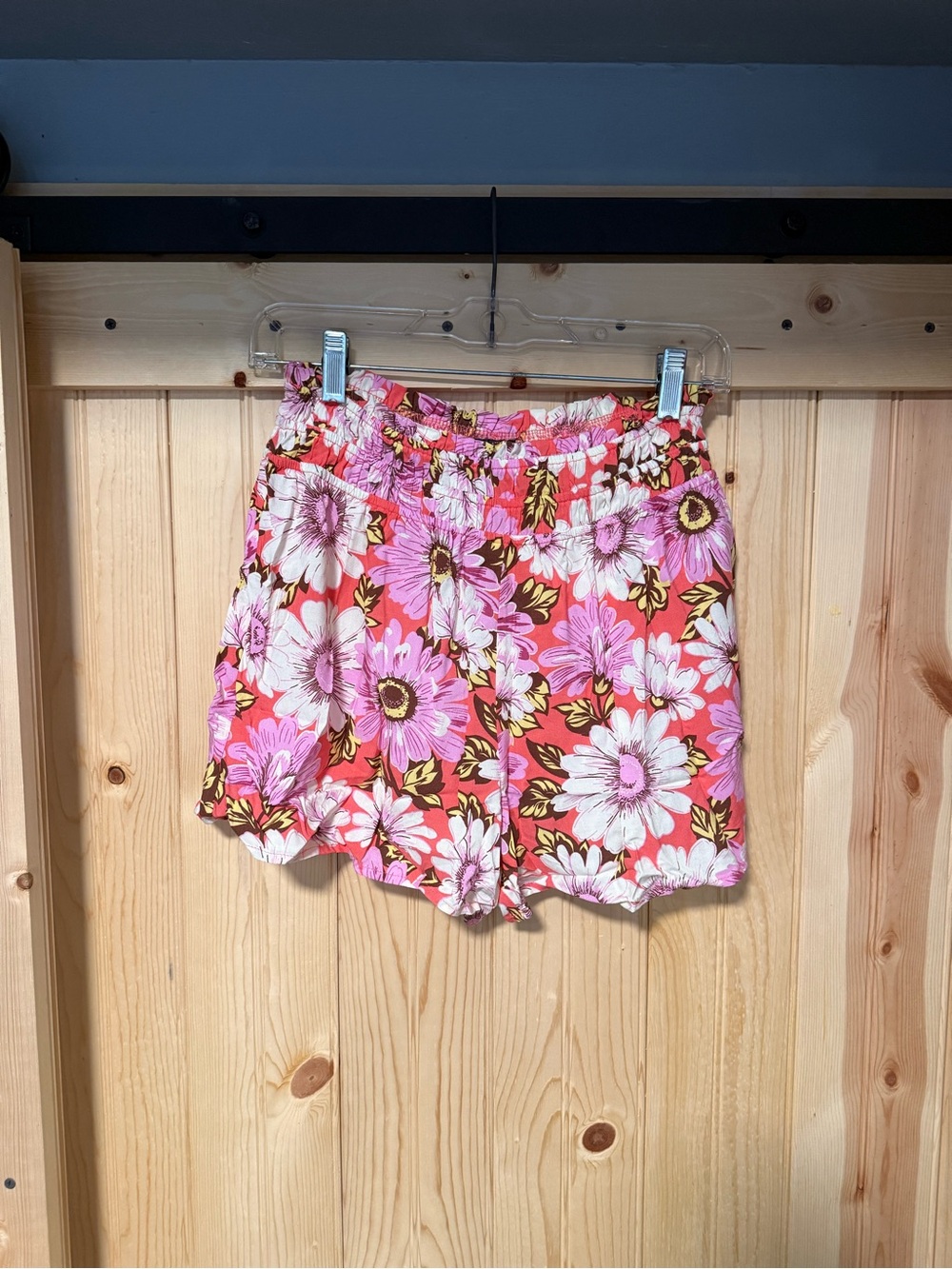 Lily Rose Pink Floral High-Waist Shorts